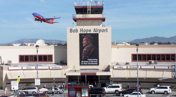 front view of Burbank Airport, Los Angeles, CA