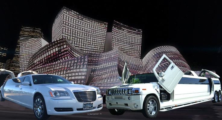 image of limo in front of Concert Hall in Downtown Los Angeles