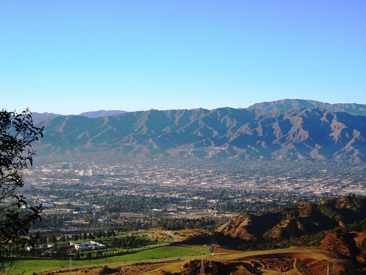 image is showing Burbank city view