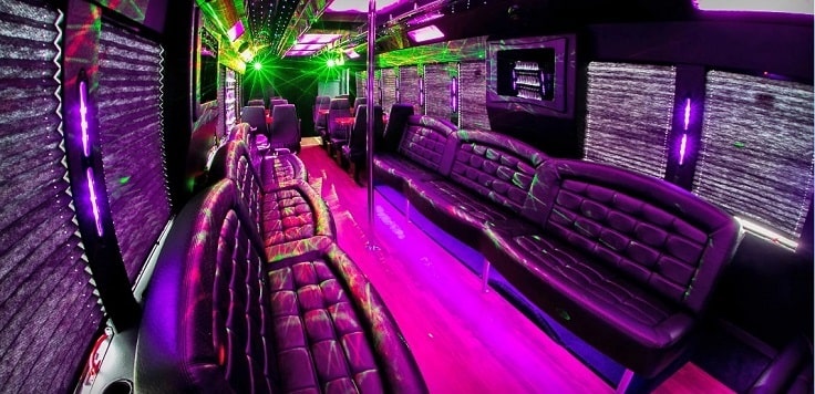 image is showing a party bus in Sacramento