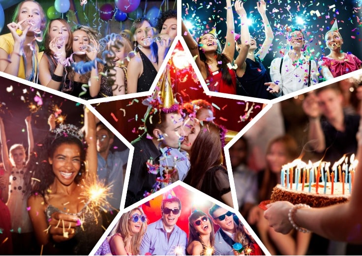 image is showing collage about Birthday parties