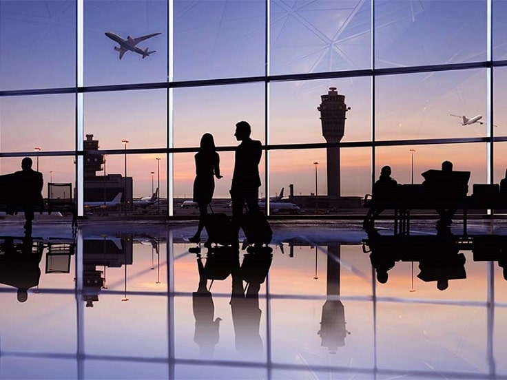 image is showing people in Burbank airport