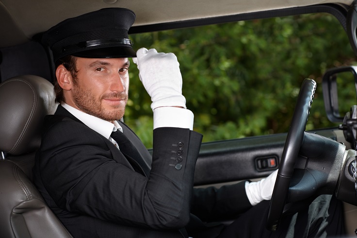 image is showing personal car chauffeur in uniform