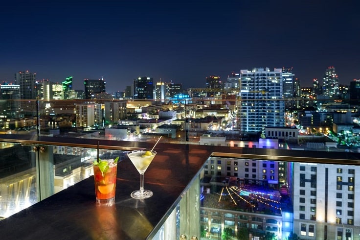 image is showing San Diego City at night time