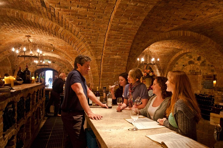 image is showing Napa Wine Tasting Room during our limo tour