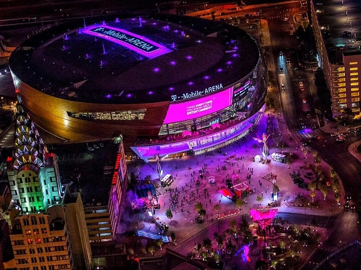 image is showing a arena in las vegas