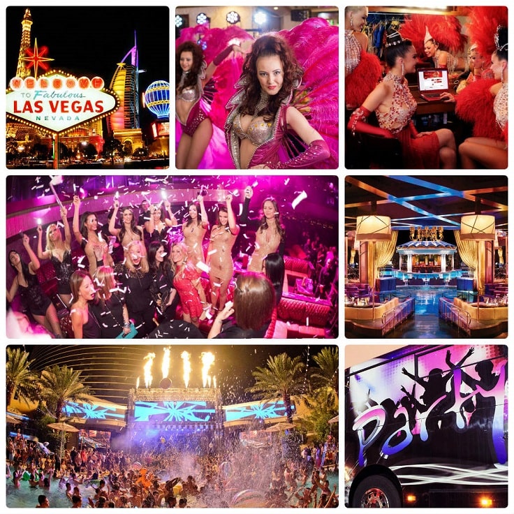 image is showing collage about concerts in Las Vegas