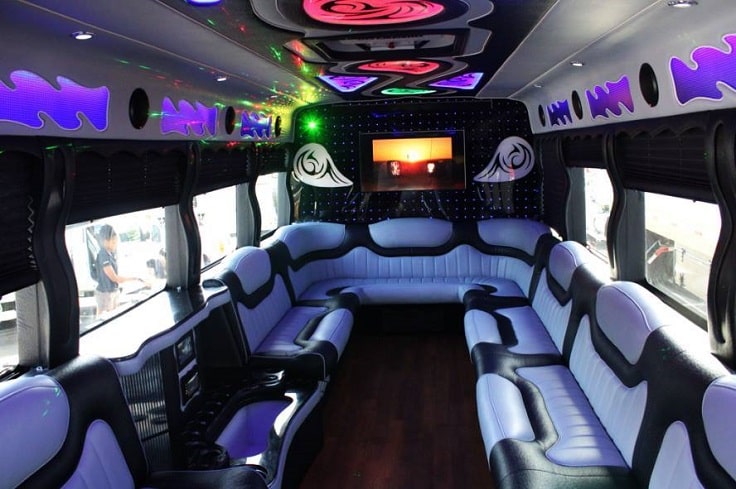 image is showing a party bus in Sacramento