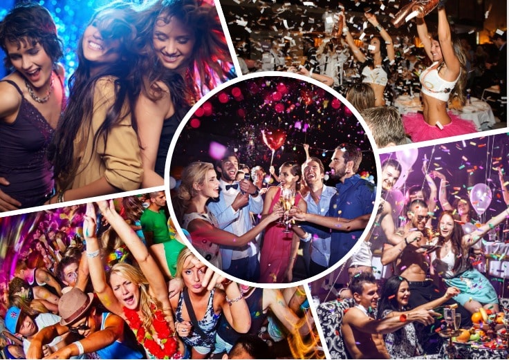 image is showing collage about Get-togethers parties