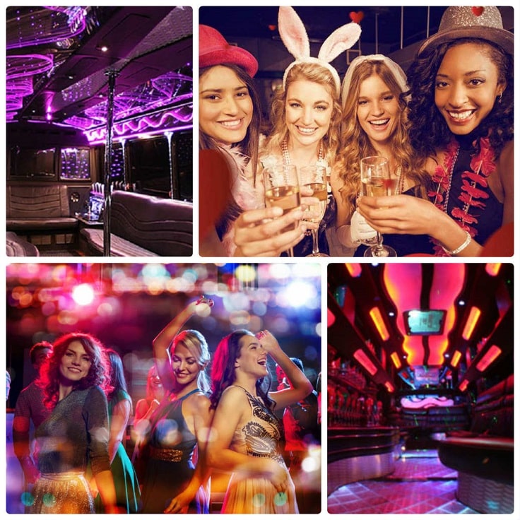 image is showing a collage about parties in San Francisco City