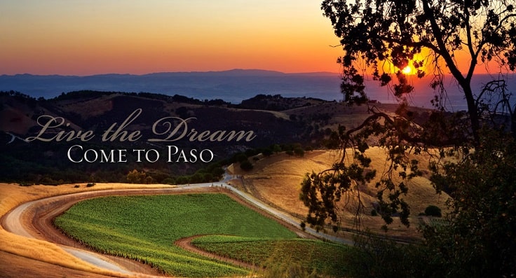 image is showing valley of vineyards  in Paso Robles, California