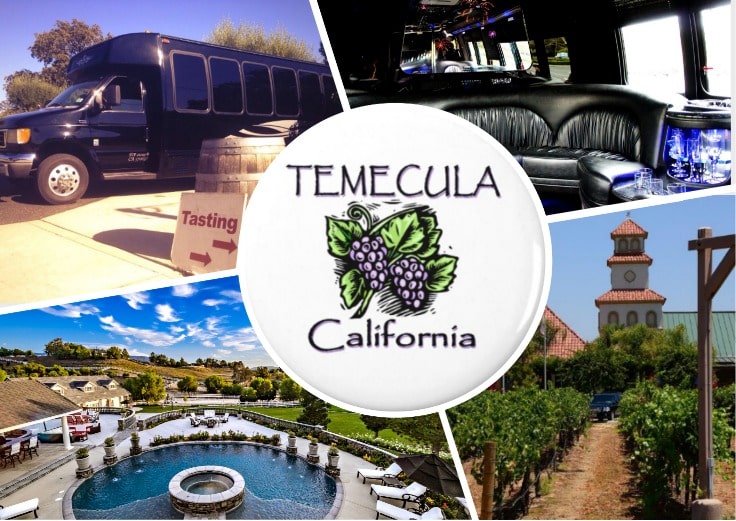 image is showing a collage about Temecula Wine Tours