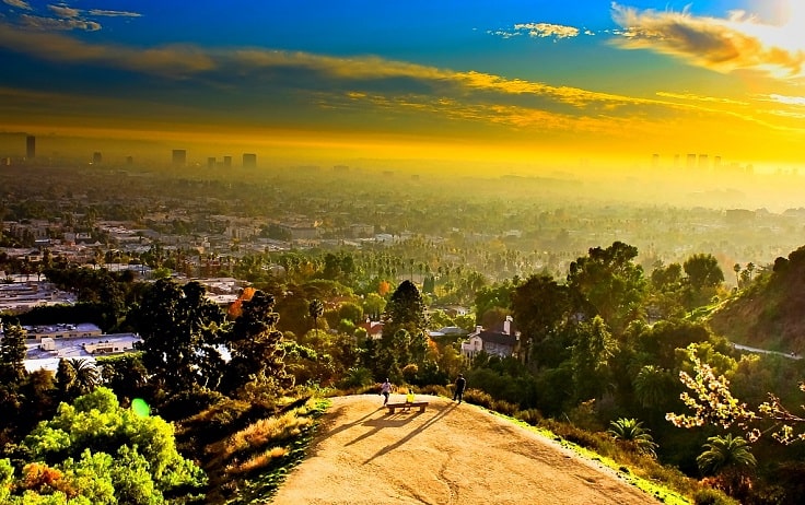 image is showing a Runyon Canyon view