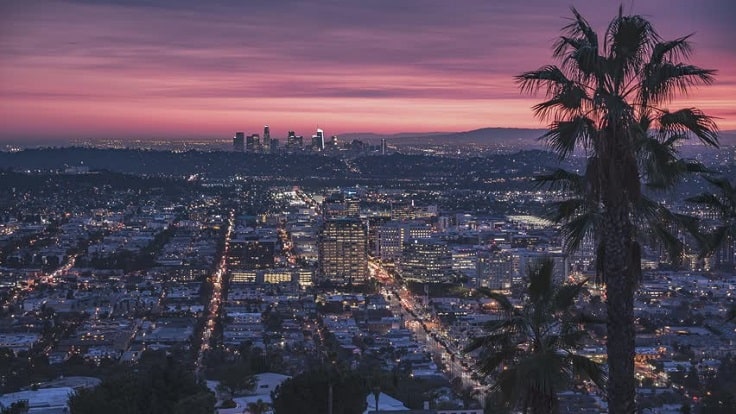 image is showing a Glendale sunset view