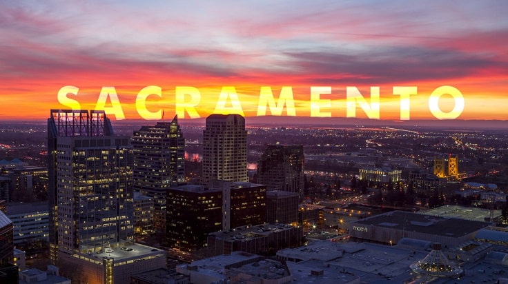 image is showing sacramento night view