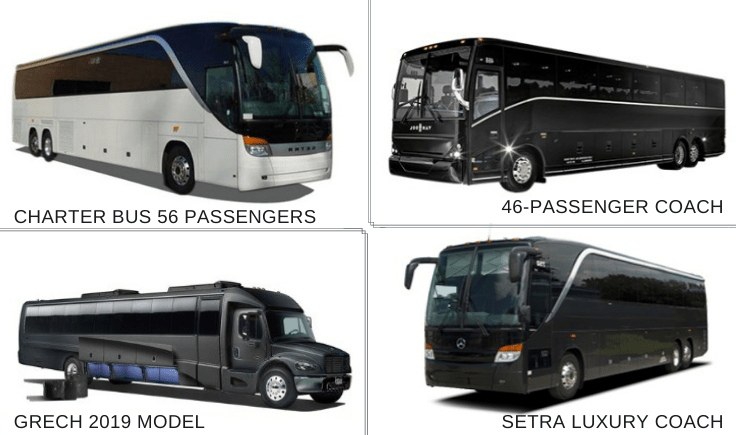 our impressive charter bus los angeles fleet